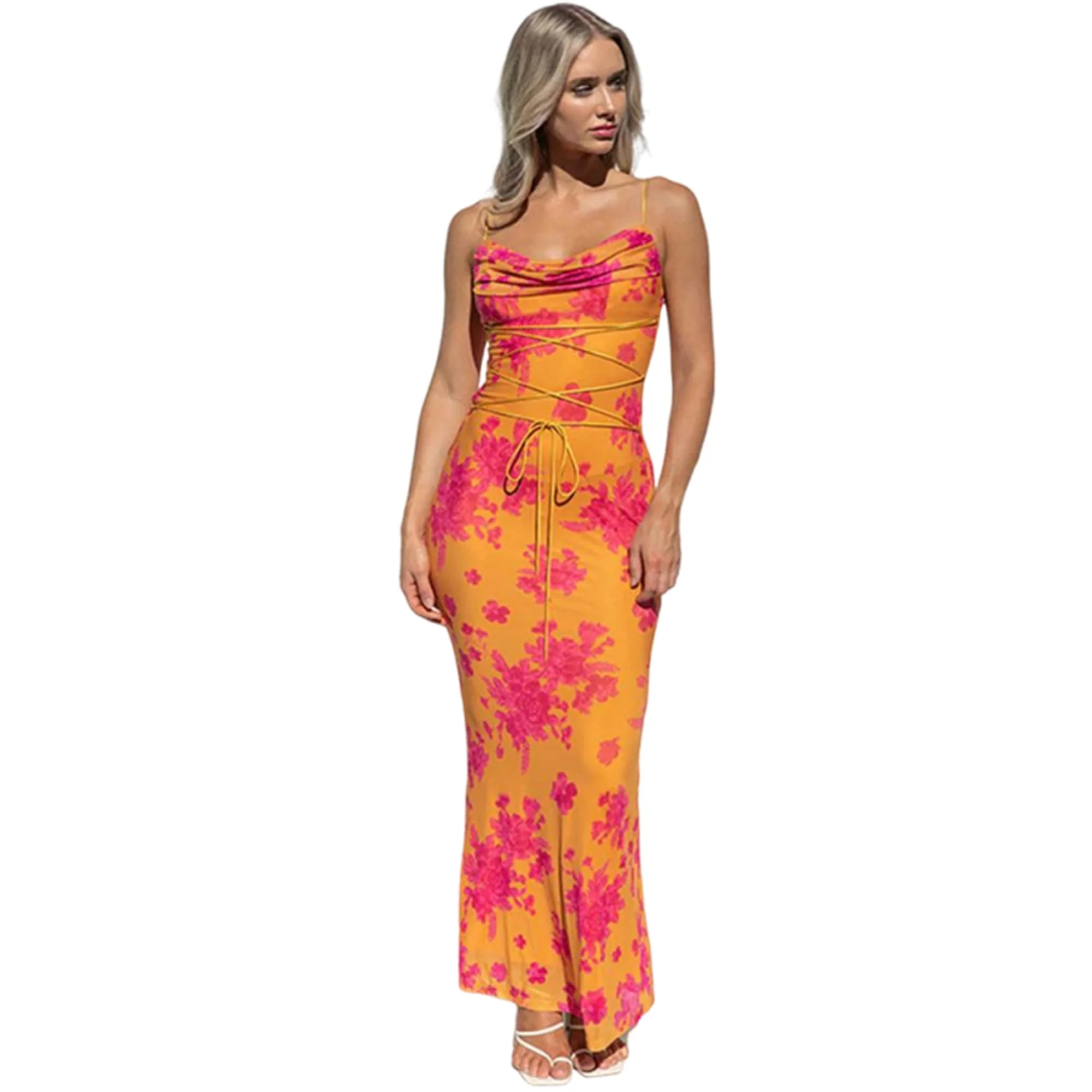 YESFASHION Women Summer Casual Bodycon Maxi Dress Sexy Dresses